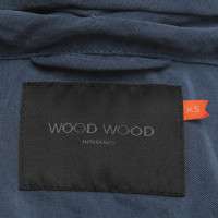 Wood Wood Lang geschnittene Jacke in Mittelblau