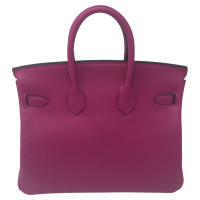 Hermès Birkin Bag 25 in Pelle in Fucsia