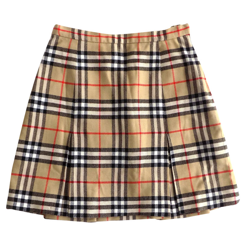 burberry pleated mini skirt