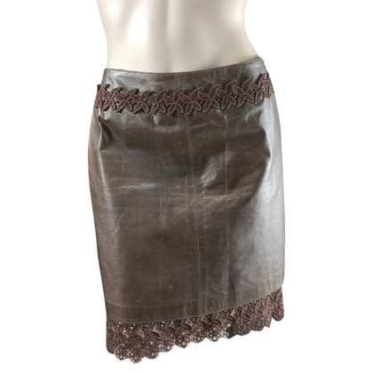 Roberto Cavalli Skirt Leather in Brown