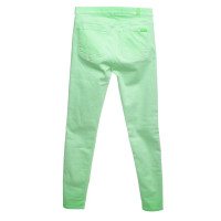 7 For All Mankind Skinny Jeans in Neon-Grün