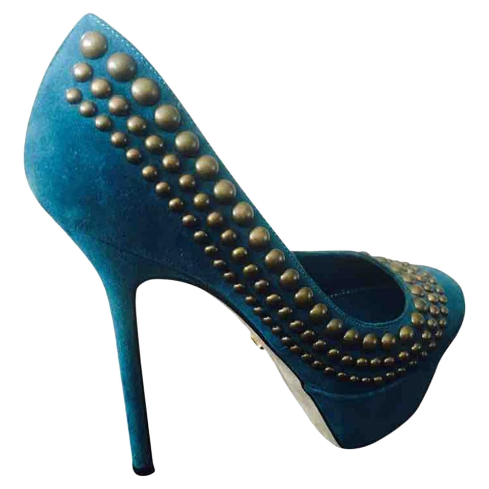 Sergio Rossi Pumps/Peeptoes Suede in Turquoise