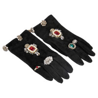 Dolce & Gabbana Handschoenen Suède in Zwart