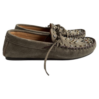Isabel Marant Slippers/Ballerinas Suede in Taupe