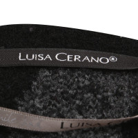 Luisa Cerano Open Cardigan in Black / grey