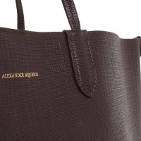 Alexander McQueen Shopper Leather in Bordeaux