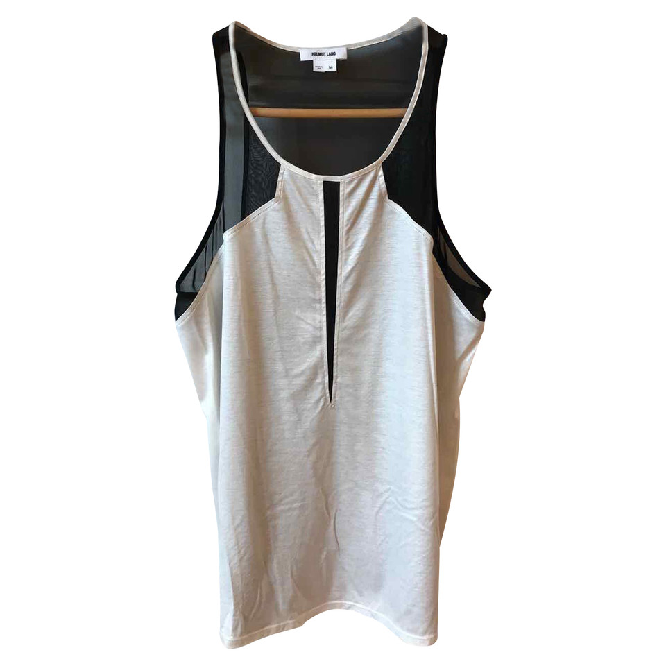 Helmut Lang Top in bianco e nero