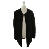 Sandro Fur coat in black