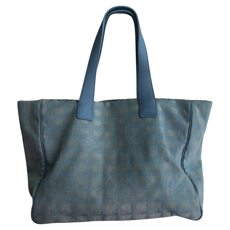 Chanel Shopper aus Baumwolle in Blau