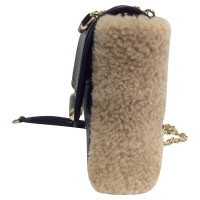 Diane Von Furstenberg Bag catena con pelliccia di coniglio trim