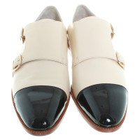 Kaviar Gauche Barcley monk shoes in cream/black