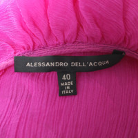 Alessandro Dell'acqua Silk blouse in fuchsia