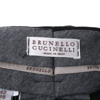 Brunello Cucinelli Bundfaltenhose in Schwarz