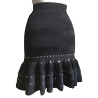 Alexander McQueen Knitted skirt in black