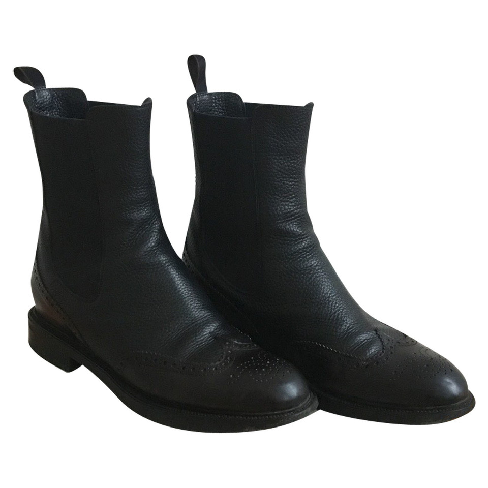 Santoni Ankle boots Leather in Black