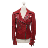 Dolce & Gabbana Jacket/Coat Leather in Red