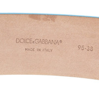 Dolce & Gabbana Teal riem slangenhuid