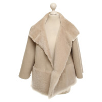 Tory Burch Giacca in pelle di agnello in grigio