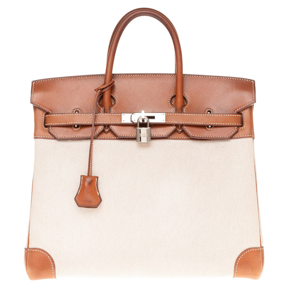 Hermès Birkin Bag 30 in Tela in Marrone