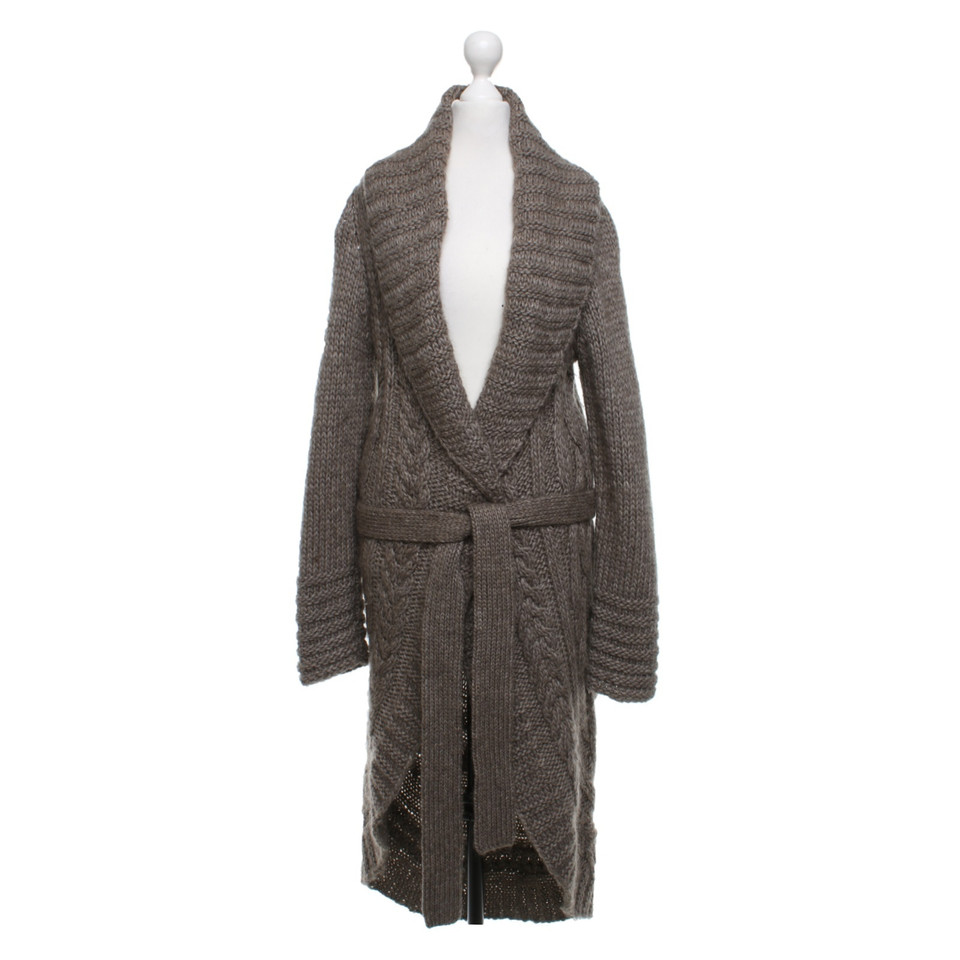Set Manteau tricoté en gris