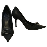 Christian Dior Pumps/Peeptoes aus Leder in Schwarz