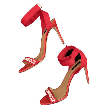 Dsquared2 Pumps/Peeptoes aus Leder in Rot
