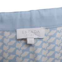 Escada Dress in light blue / white
