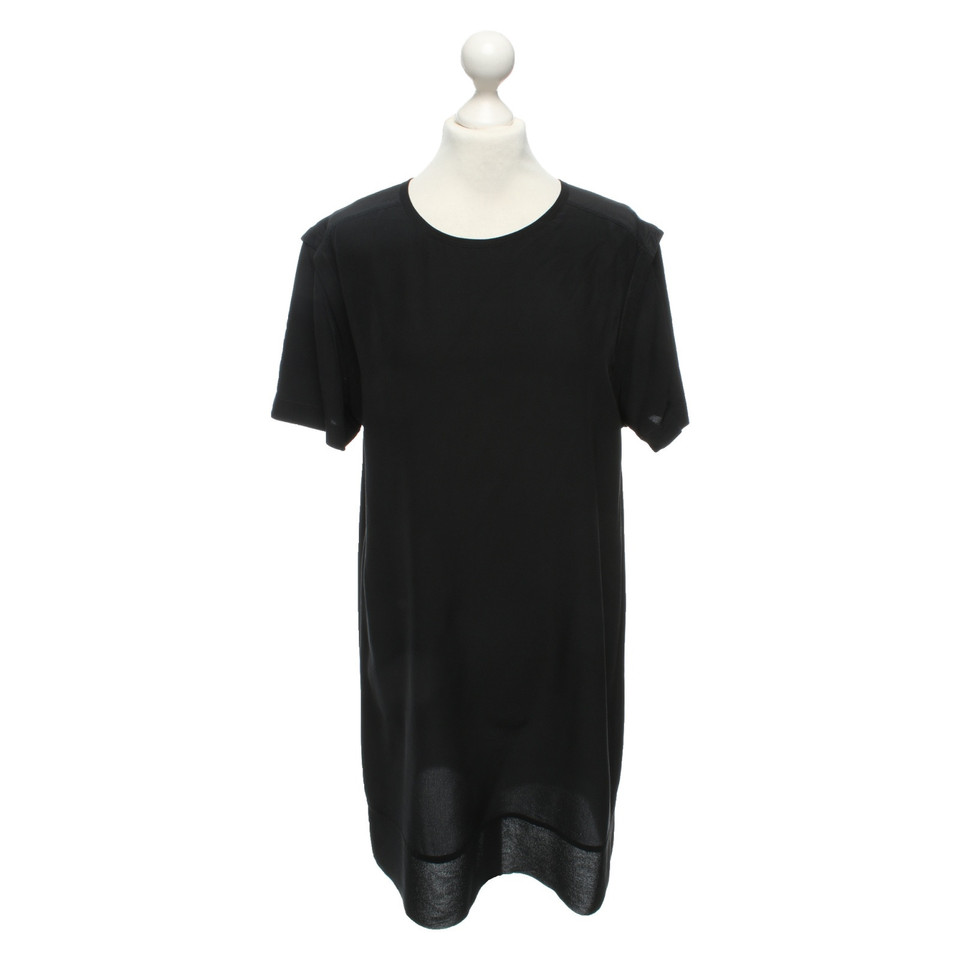 T By Alexander Wang Kleid aus Seide in Schwarz