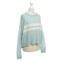 360 Sweater Pull en cachemire à Blue Light / White