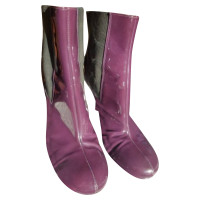 D&G Ankle boots Patent leather in Violet