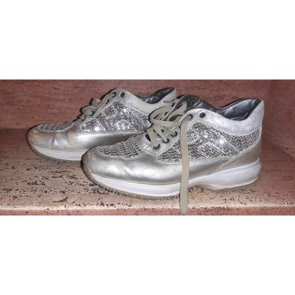 Hogan Chaussures à lacets en Cuir en Argenté