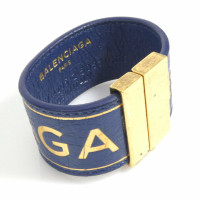 Balenciaga Armreif/Armband aus Leder in Blau
