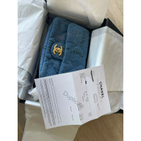Chanel Handtasche aus Jeansstoff in Creme