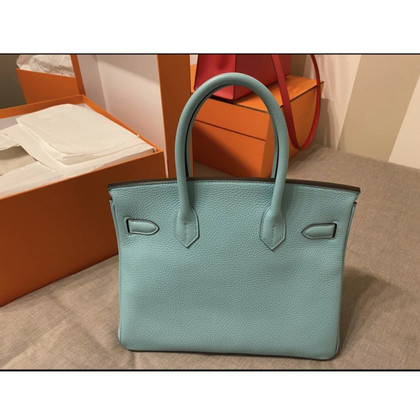 Hermès Birkin Bag 30 aus Leder in Türkis