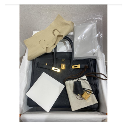 Hermès Birkin Bag 25 in Pelle in Nero