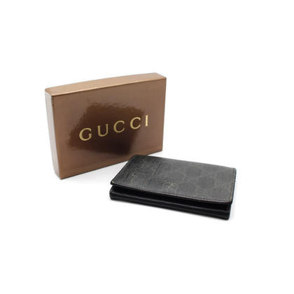 Gucci Täschchen/Portemonnaie aus Canvas in Schwarz