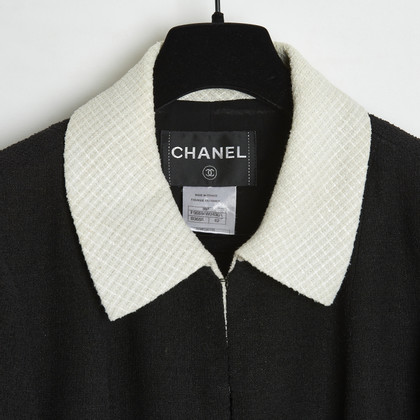 Chanel Jacke/Mantel aus Leinen in Schwarz