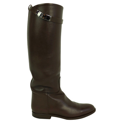 Hermès "Kelly Lock" boots in brown