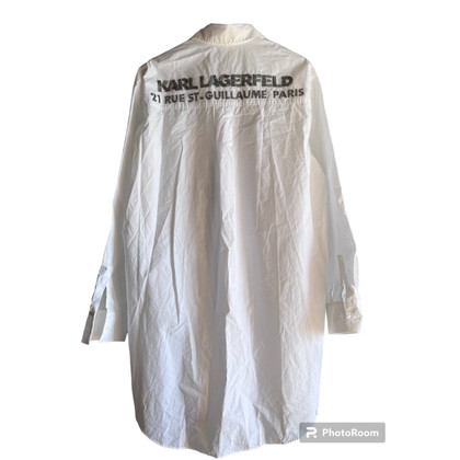 Karl Lagerfeld Oberteil aus Baumwolle in Weiß
