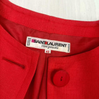 Yves Saint Laurent Blazer aus Leinen in Rot