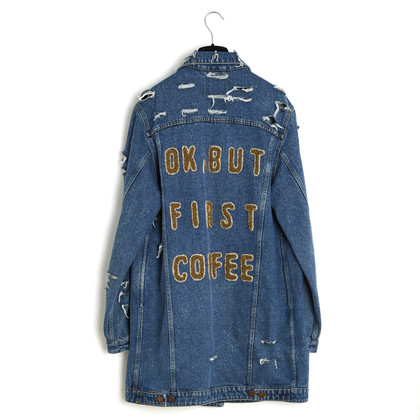 Forte Couture Jacke/Mantel aus Baumwolle in Blau