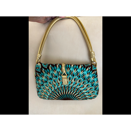 Valentino Garavani Handbag Silk in Turquoise