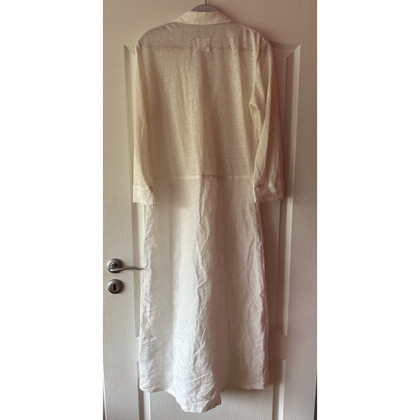 120% Lino Dress Linen in White