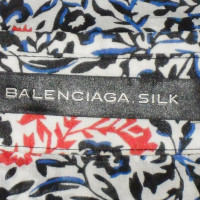 Balenciaga chemisier en soie avec motif floral