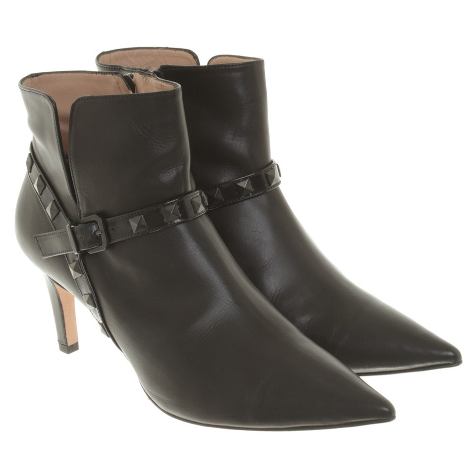 Pura Lopez Leather Boots in Black