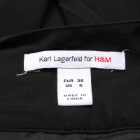 Karl Lagerfeld For H&M Gonna in Seta in Nero