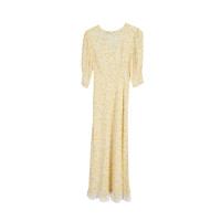 Rixo Kleid aus Viskose in Gelb