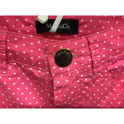 Max & Co Paire de Pantalon en Coton en Rose/pink