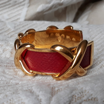 Hermès Braccialetto in Pelle in Oro