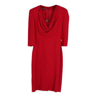 Alexander McQueen Kleid aus Wolle in Rot